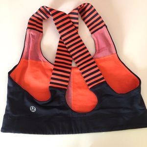 Lululemon Cross back. Stripped straps.